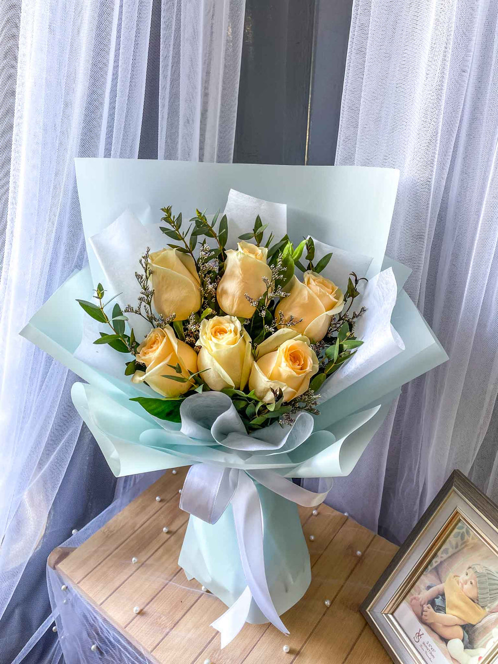 Peach Roses Bouquet