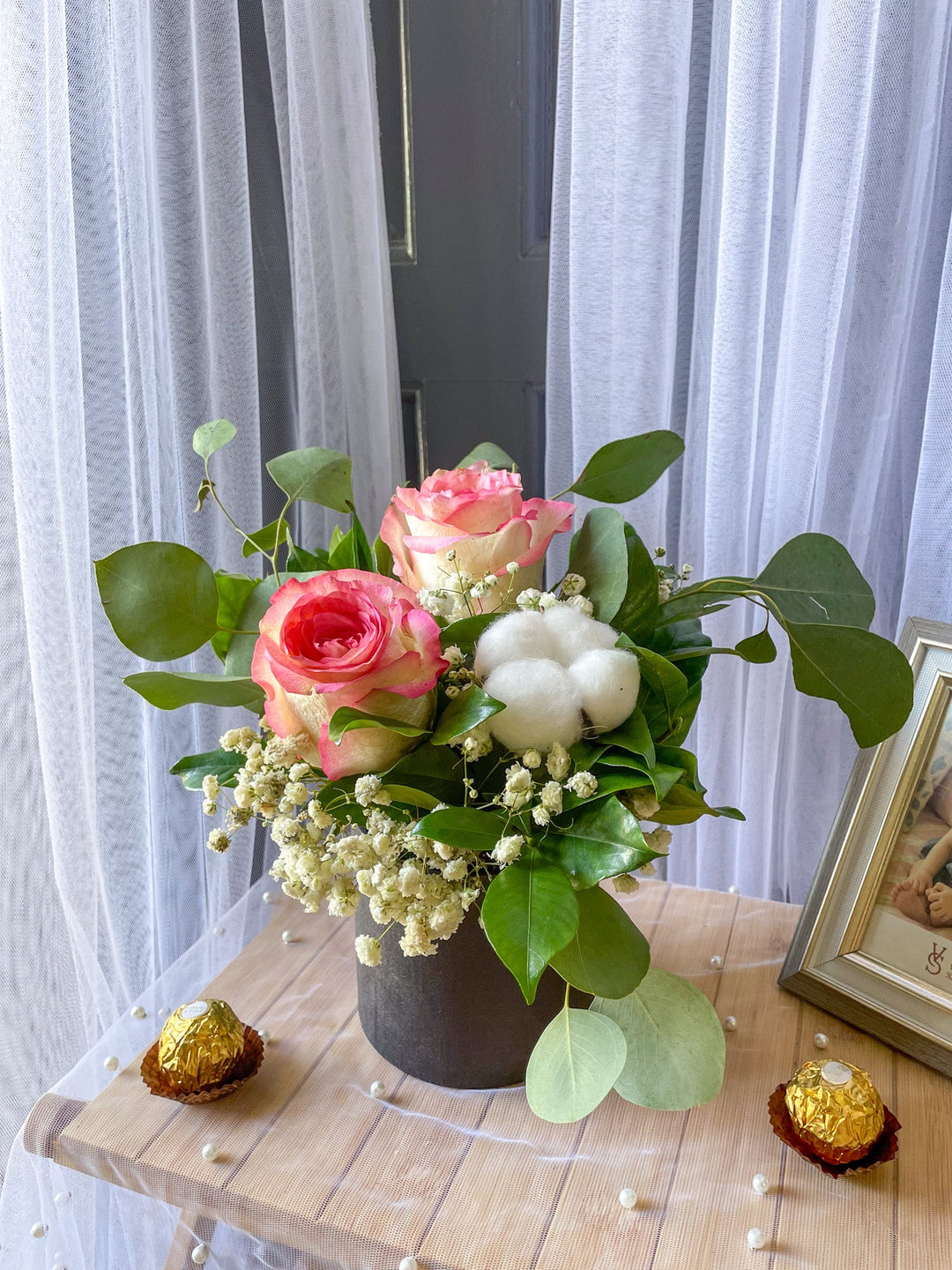 Pink Roses in a box