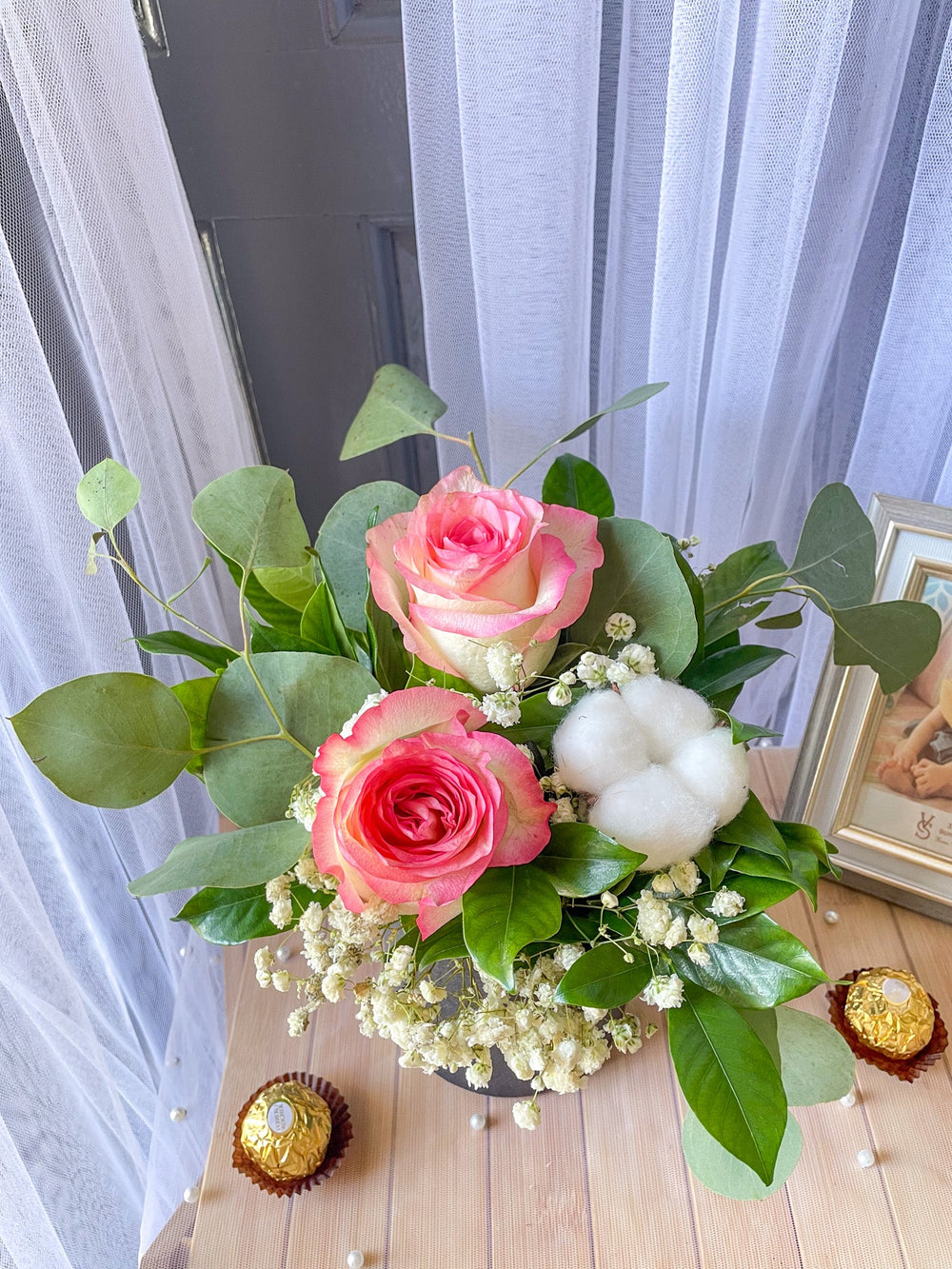 Pink Roses in a box